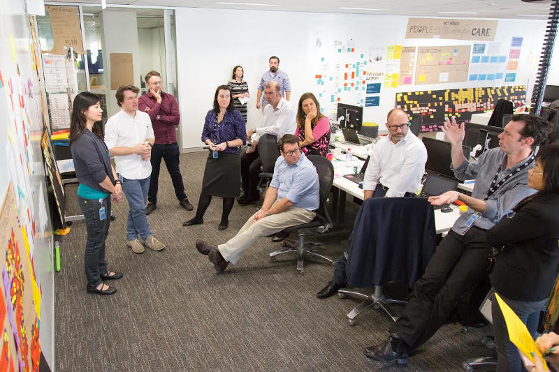 Photo of a transformation program team who are using the Standard